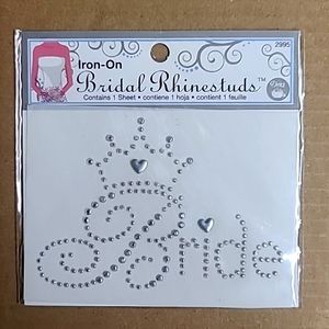 Bride Rhinestone Iron-on (New in Original Packaging)